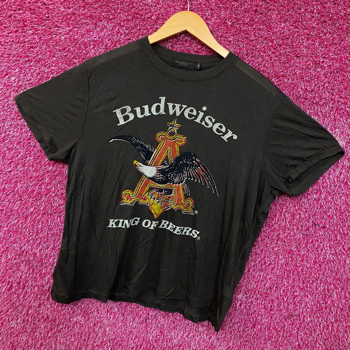Budweiser King Of Beer American Bald Eagle Logo T-Shirt Large
