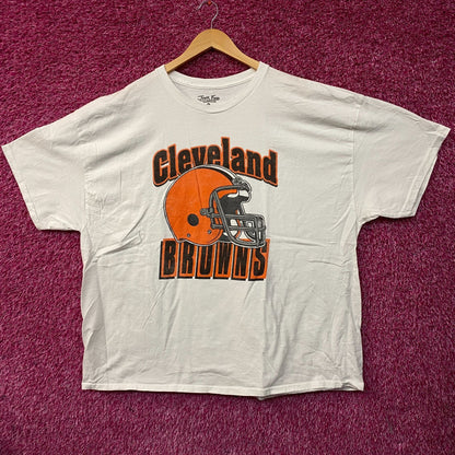 Junk Food Clothing NFL Cleveland Browns Throwback Helmet T-Shirt 2XL