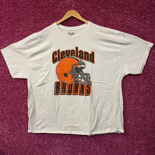 Junk Food Clothing NFL Cleveland Browns Throwback Helmet T-Shirt 2XL
