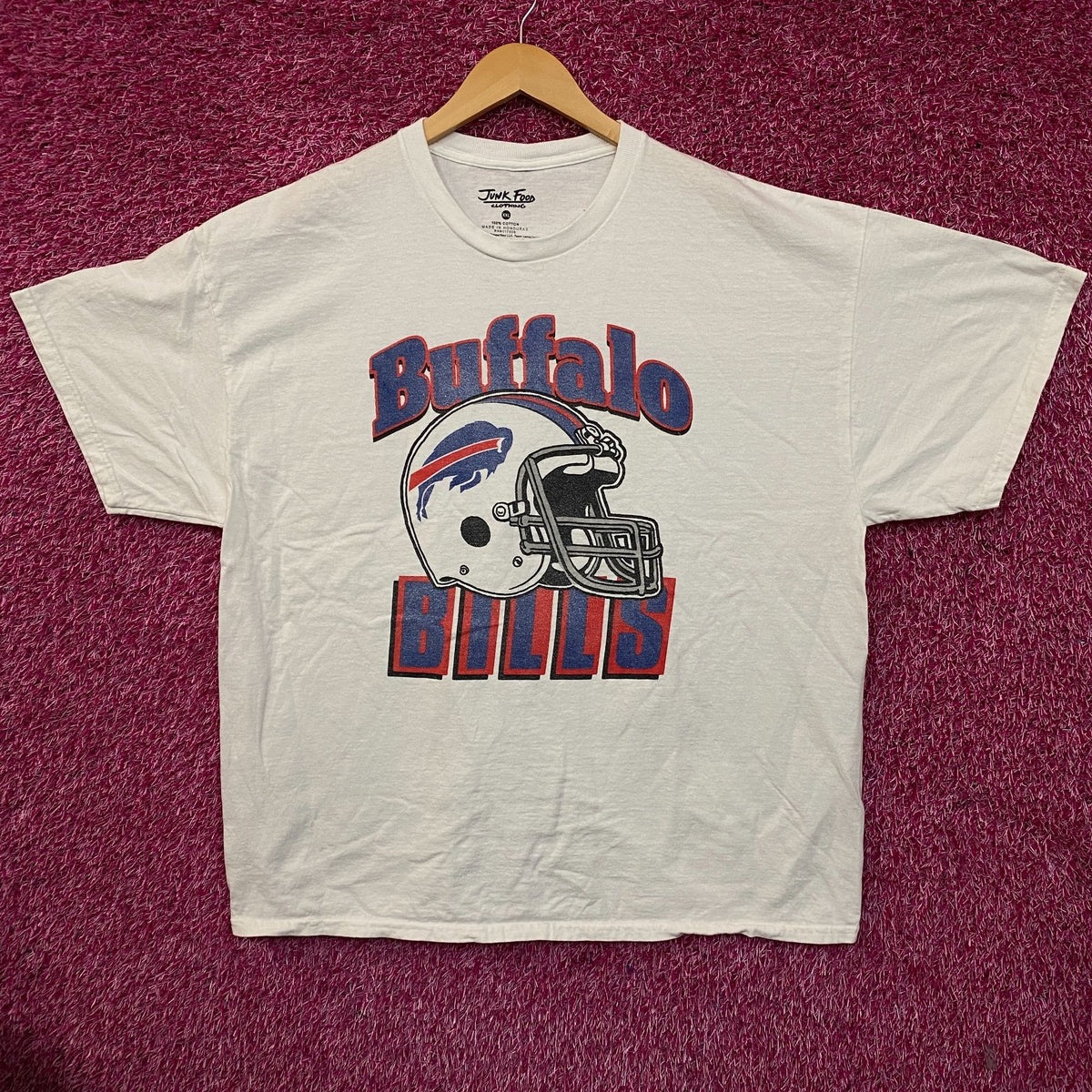 Junk Food Clothing Buffalo Bills Throwback Helmet T-Shirt 2XL