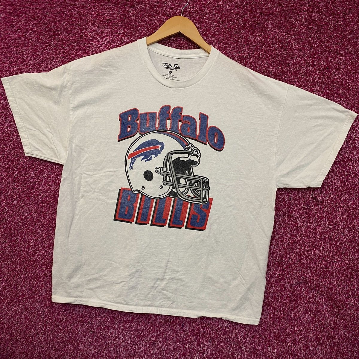 Junk Food Clothing Buffalo Bills Throwback Helmet T-Shirt 2XL