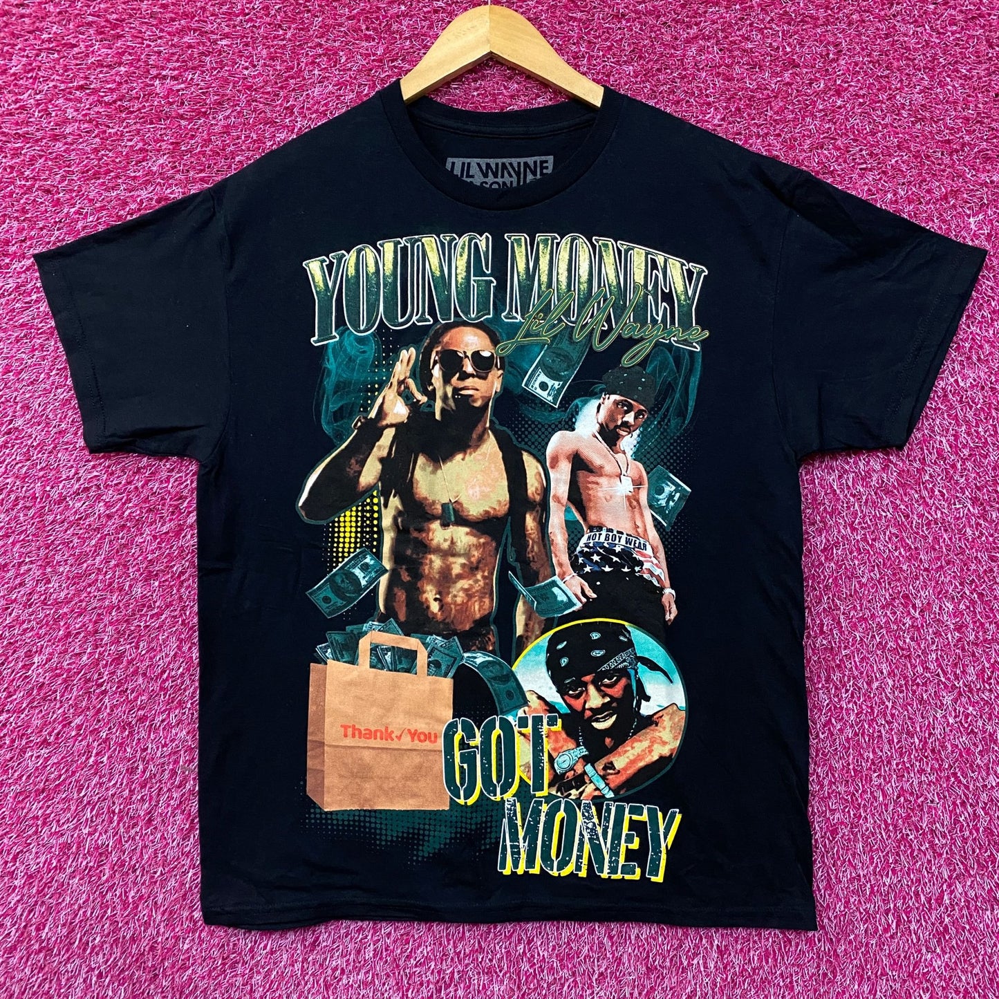 Lil Wayne Young Money Got Money Themed T-Shirt Medium