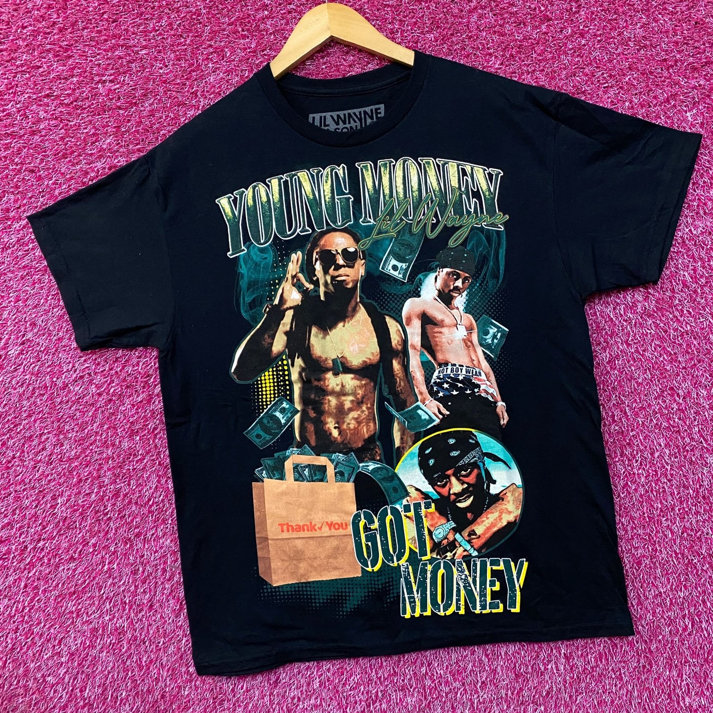Lil Wayne Young Money Got Money Themed T-Shirt Medium