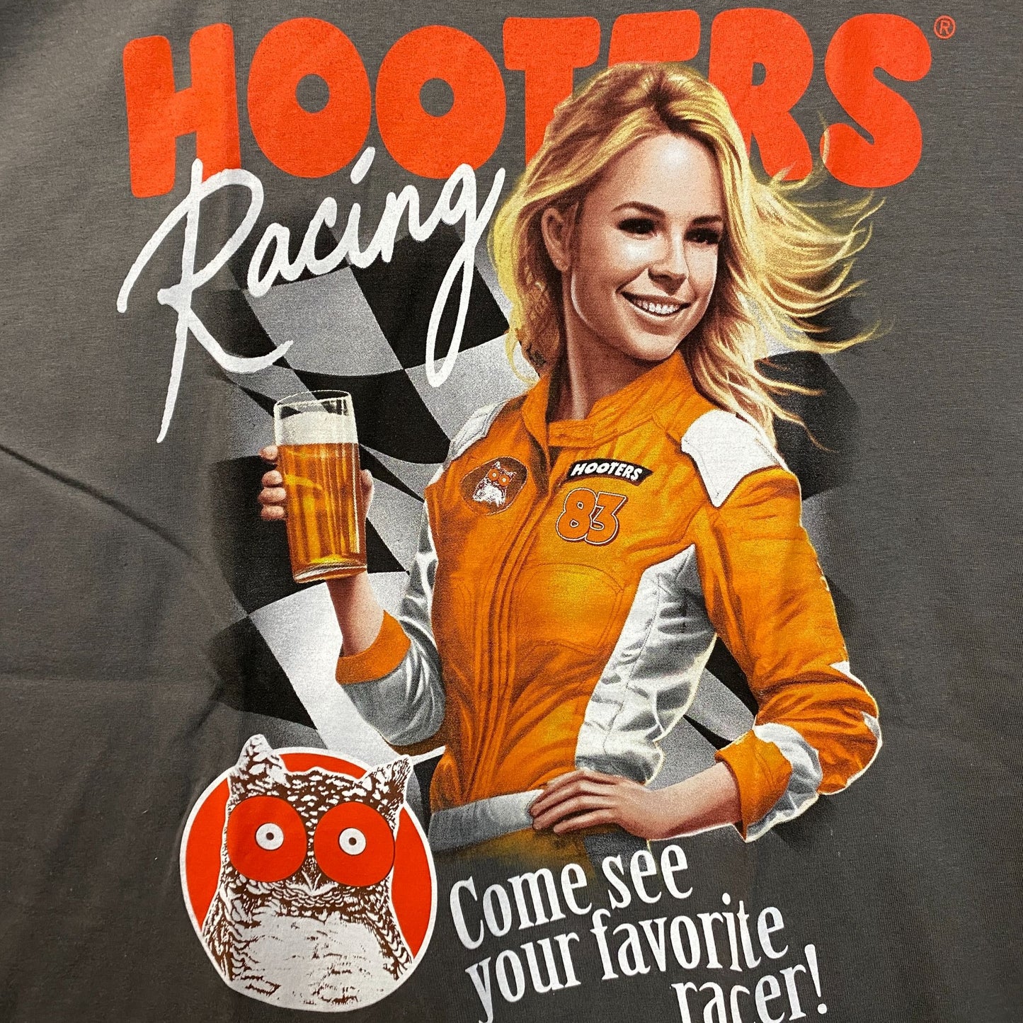 Hooters Racing Come See Your Favorite Racer T-Shirt XL