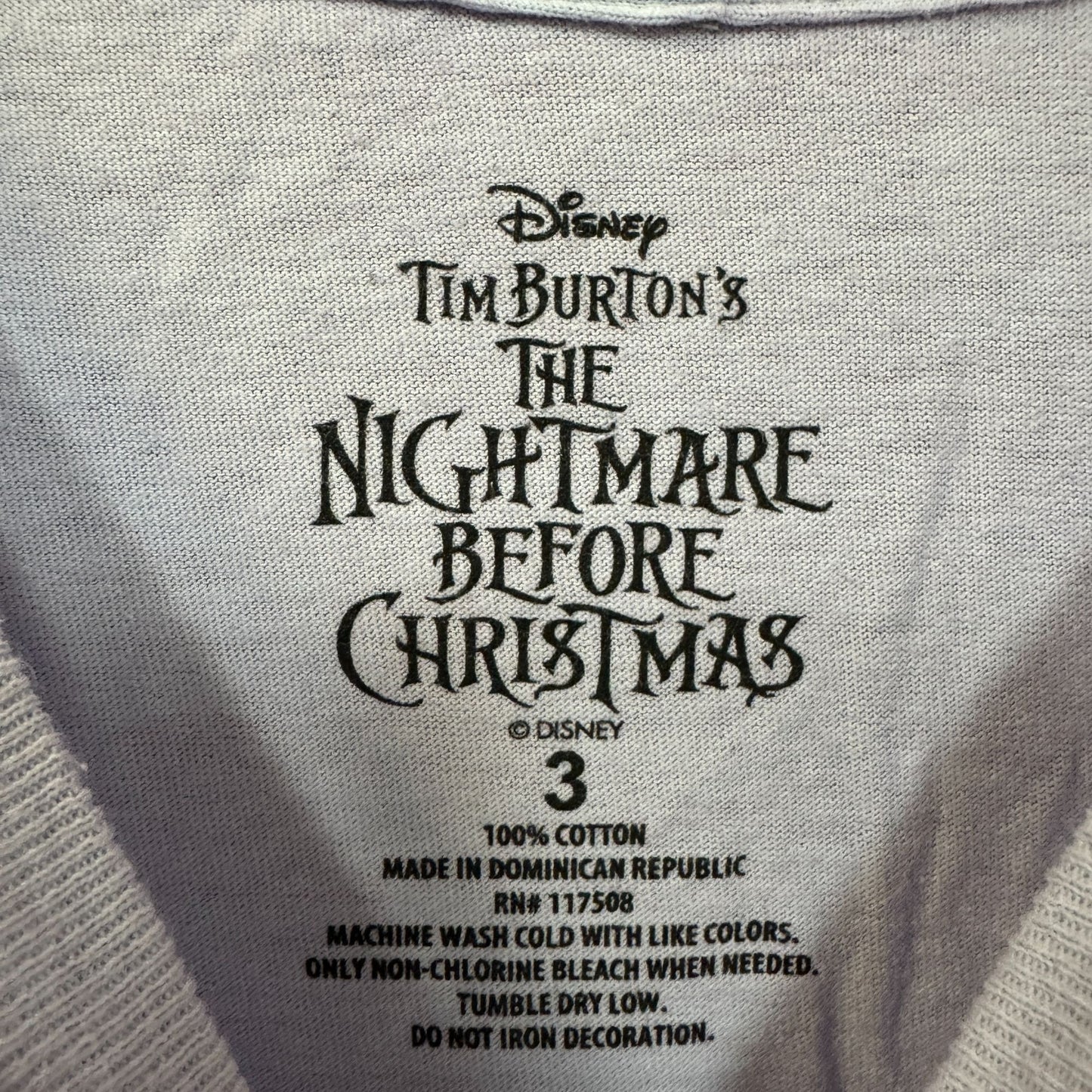 The Nightmare Before Christmas Jack and Sally Lovers Tshirt size 2XL