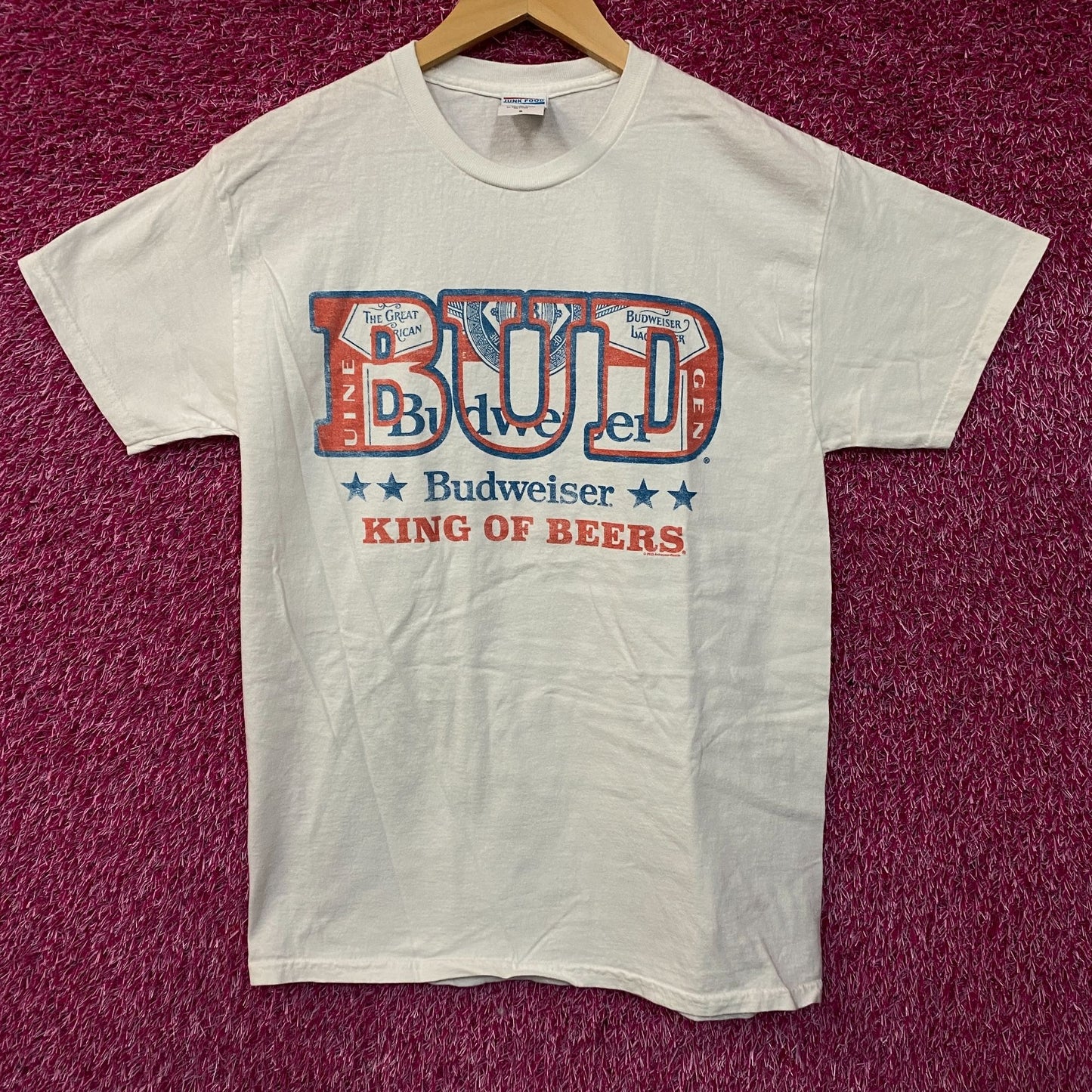 Junk Food Budweiser King of Beers Flea Market Tee Small
