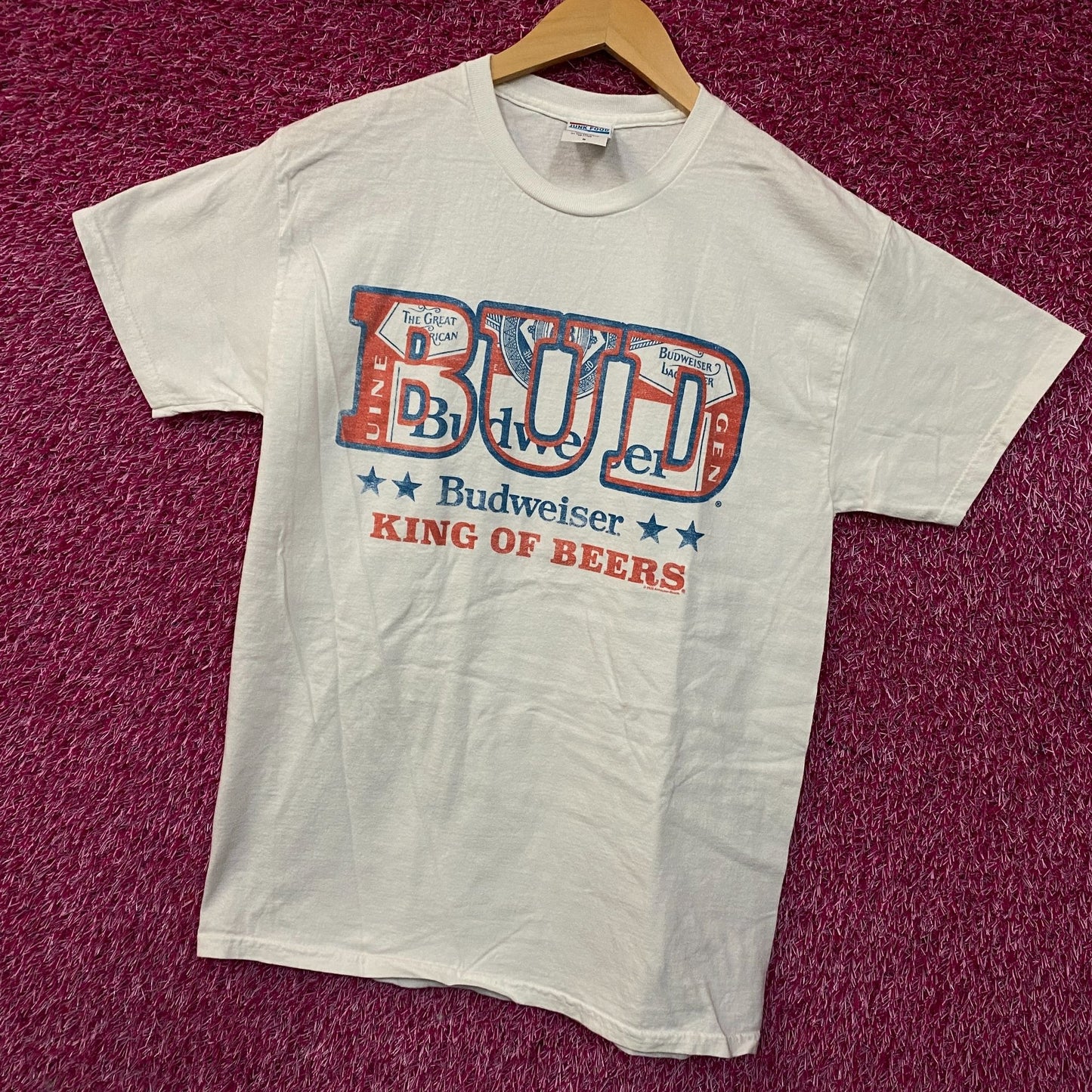 Junk Food Budweiser King of Beers Flea Market Tee Small