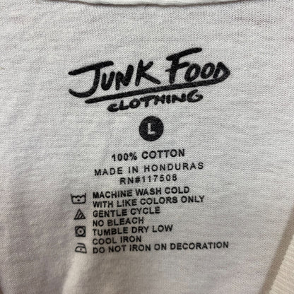 Junk Food Clothing Bonjour Ciao Crop Graphic Tee Large