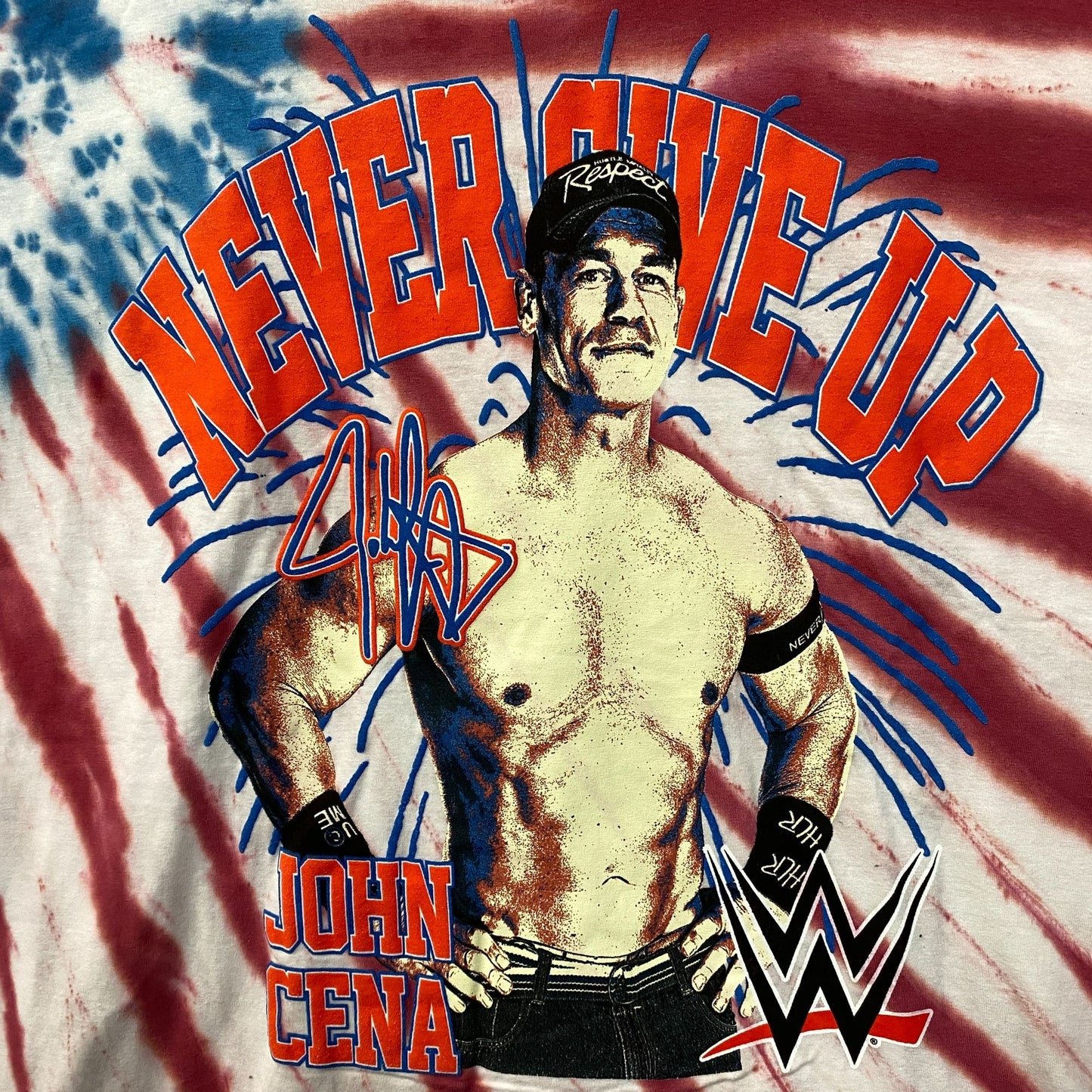 WWE John Cena Never Give Up Tie-Dye T-Shirt 3X