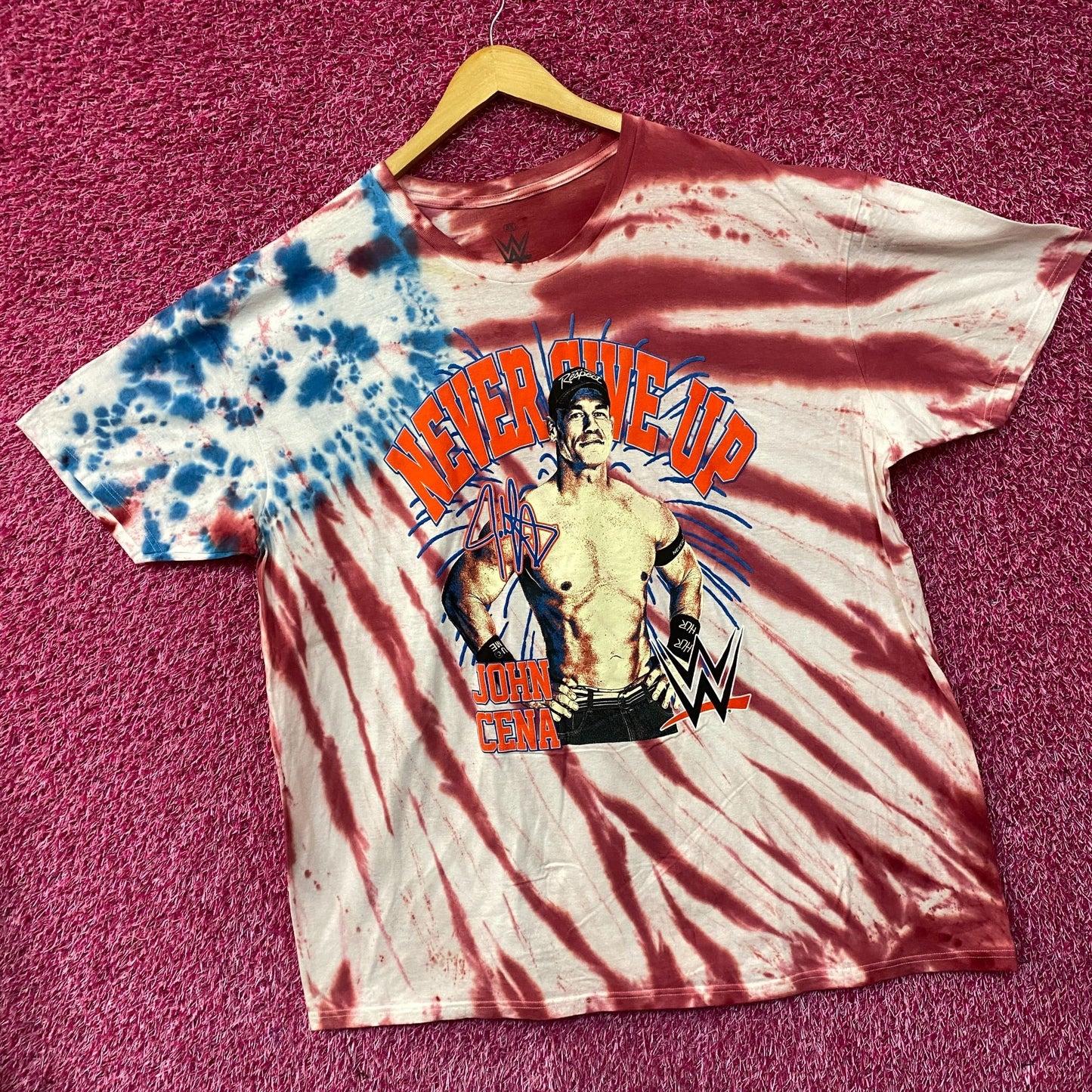 WWE John Cena Never Give Up Tie-Dye T-Shirt 3X