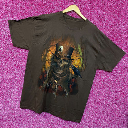 Scarecrow Horror Brown Tshirt size Extra Large