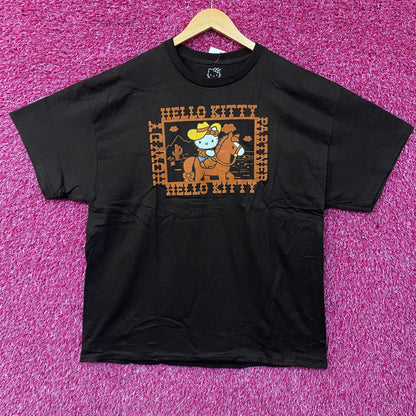 Sanrio Hello Kitty Desert Rodeo Howdy Partner Cute Graphic T-Shirt Large