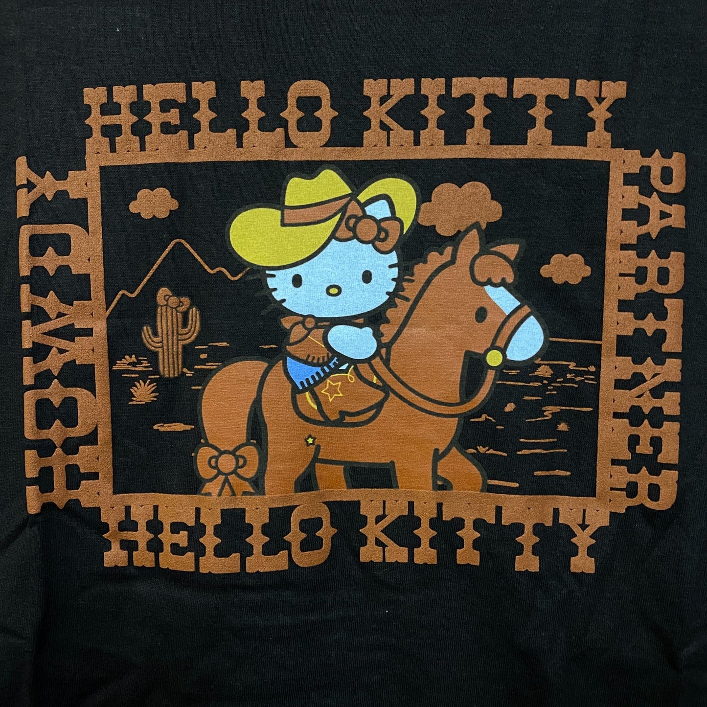 Sanrio Hello Kitty Desert Rodeo Howdy Partner Cute Graphic T-Shirt Large
