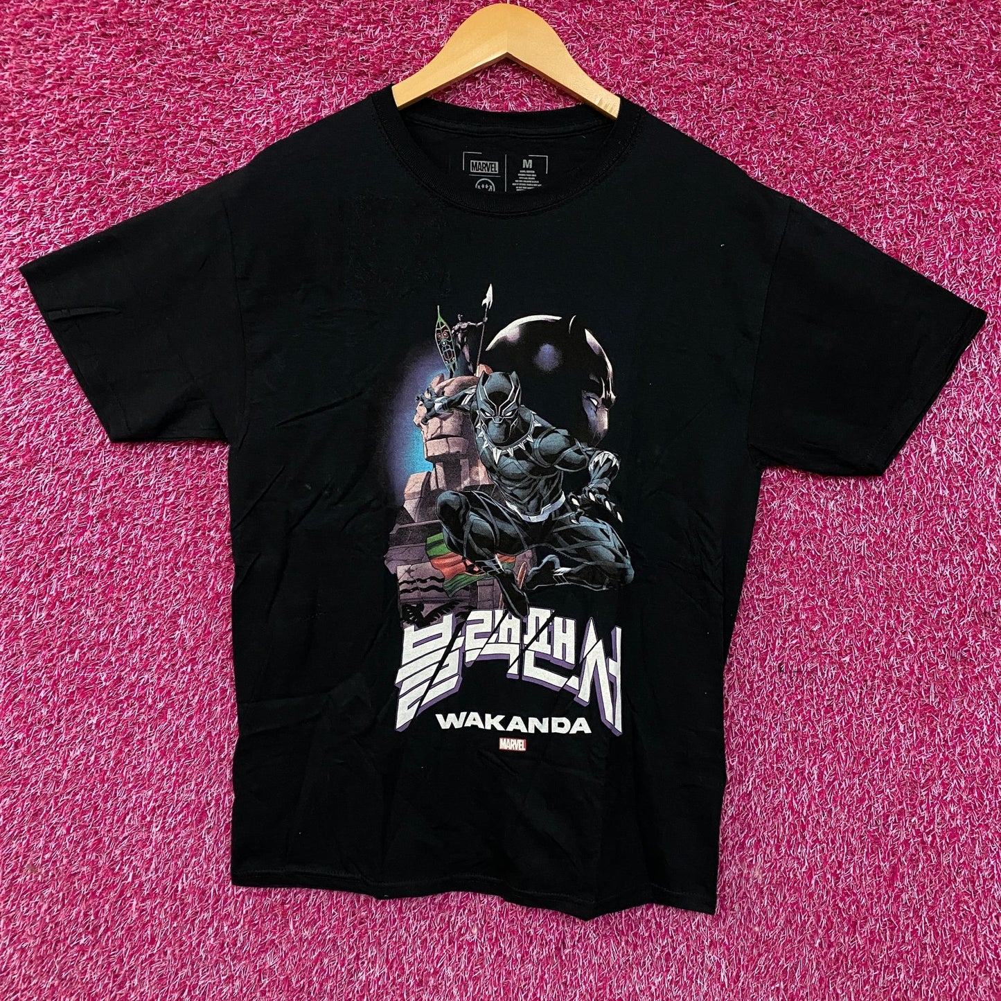 Marvel's Black Panther Exclusive Korean Movie Poster tshirt size Medium