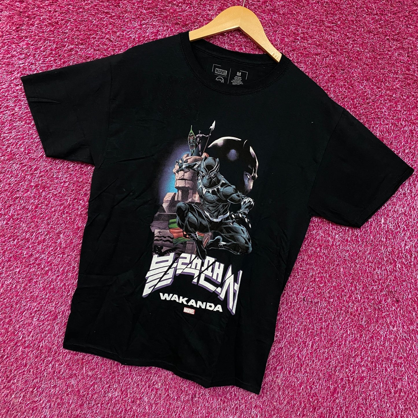 Marvel's Black Panther Exclusive Korean Movie Poster tshirt size Medium