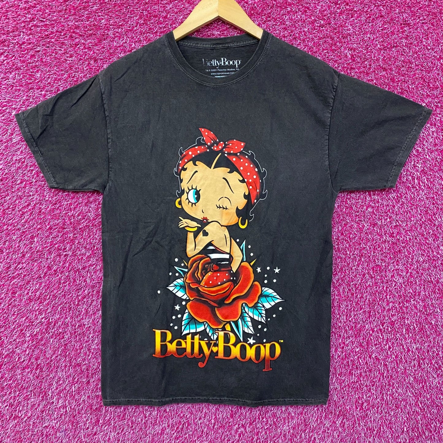 Betty Boop Rose Design T-Shirt S/M