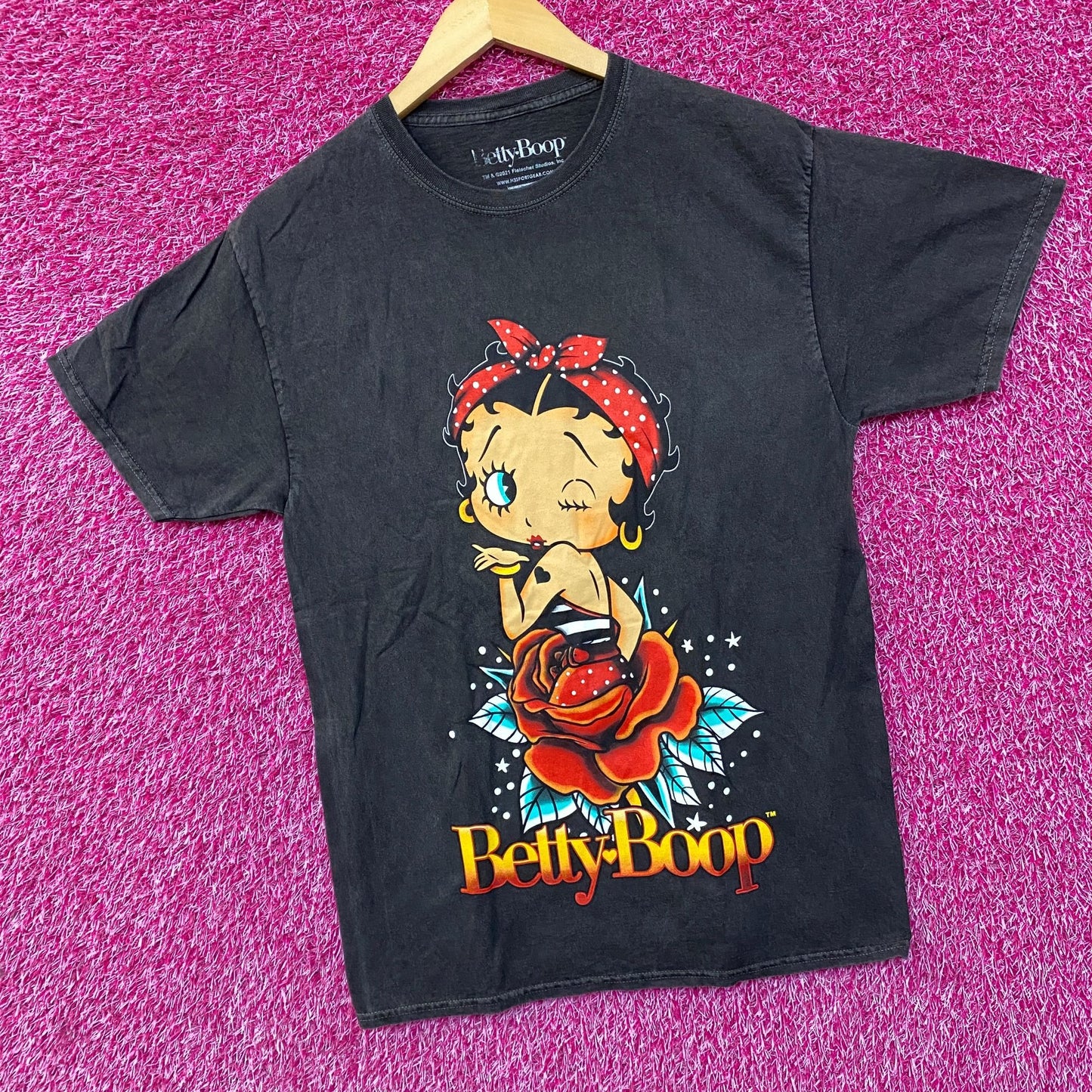 Betty Boop Rose Design T-Shirt S/M