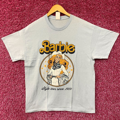 Barbie Cowgirl Style Icon Since 1959 Retro Vintage Style T-Shirt Medium