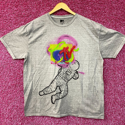 MTV Astronaut Moon Man Trophy Poster T-Shirt Large