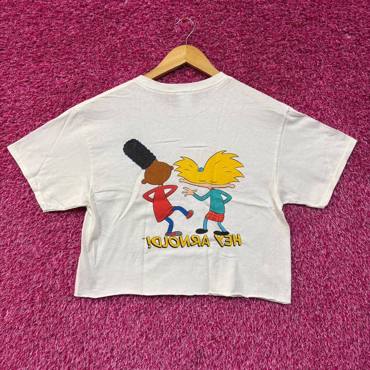 Nickelodeon Hey Arnold Cartoon Crop Top Small