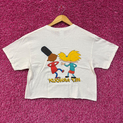 Nickelodeon Hey Arnold Cartoon Crop Top Small