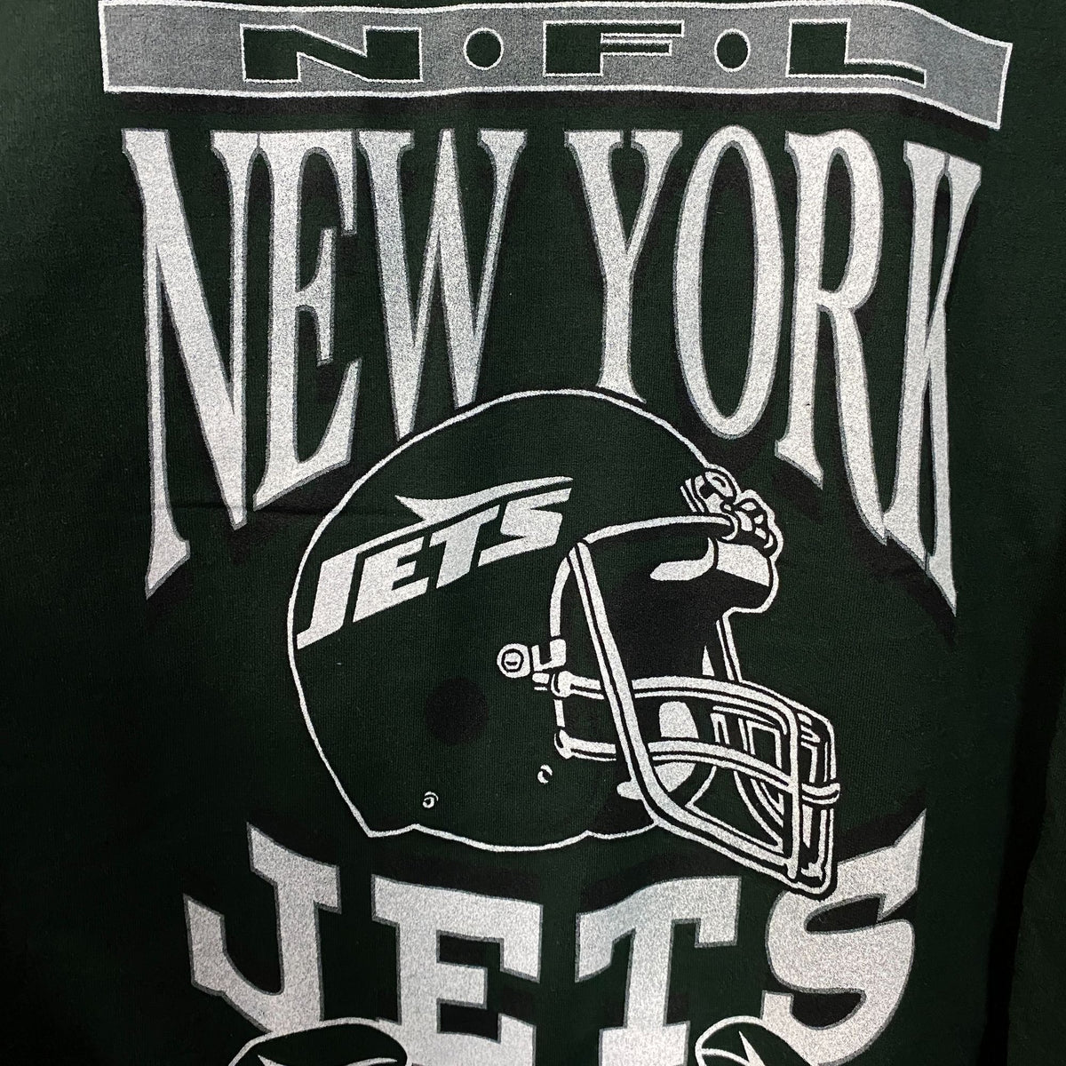 Junk Food Clothing NFL New York Jets Helmet Flea Market Crew Sweatshirt XS