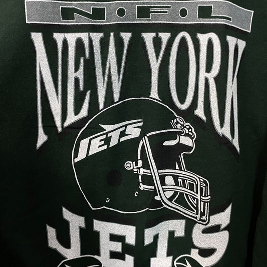 Junk Food Clothing NFL New York Jets Helmet Flea Market Crew Sweatshirt XS