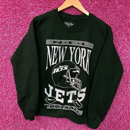 Junk Food Clothing NFL New York Jets Helmet Flea Market Crew Sweatshirt XS