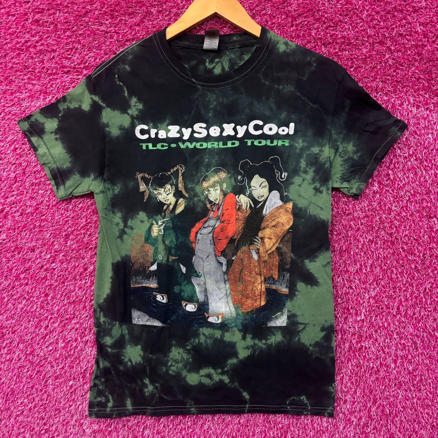 TLC Crazy Sexy Cool Tie Dye Retro Tshirt size Small