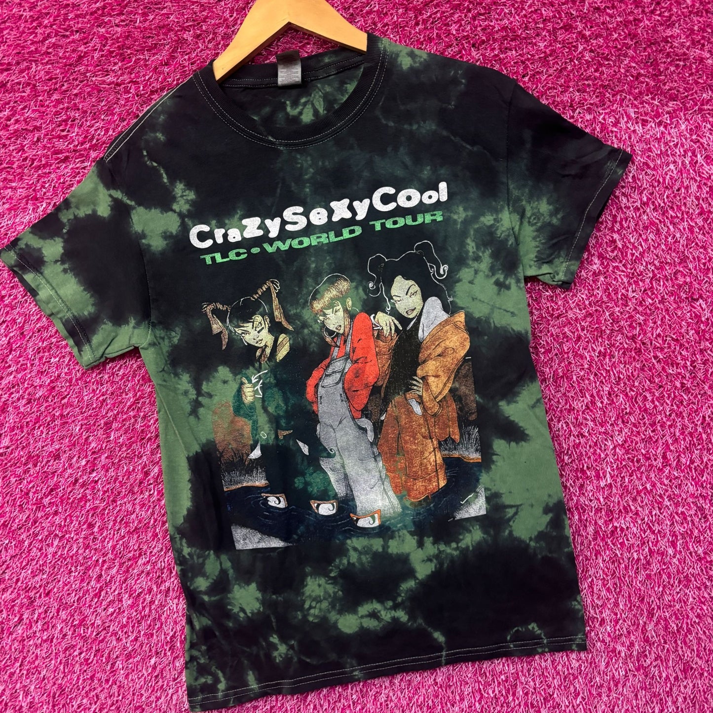 TLC Crazy Sexy Cool Tie Dye Retro Tshirt size Small