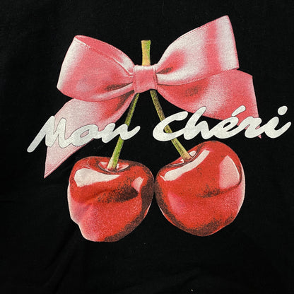 Junk Food Clothing Mon Cheri Vintage Style Graphic Crop Tee XS