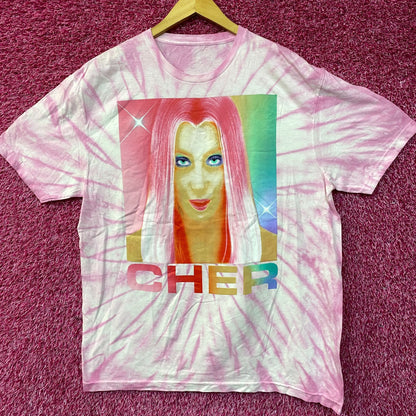 Cher Rock & Pop Pink Tie Dye Oversized T-Shirt Medium