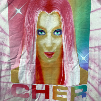 Cher Rock & Pop Pink Tie Dye Oversized T-Shirt Medium