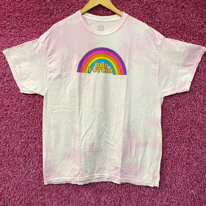 Odd Future Rainbow Pink Tie Dye Womens T Shirt Medium