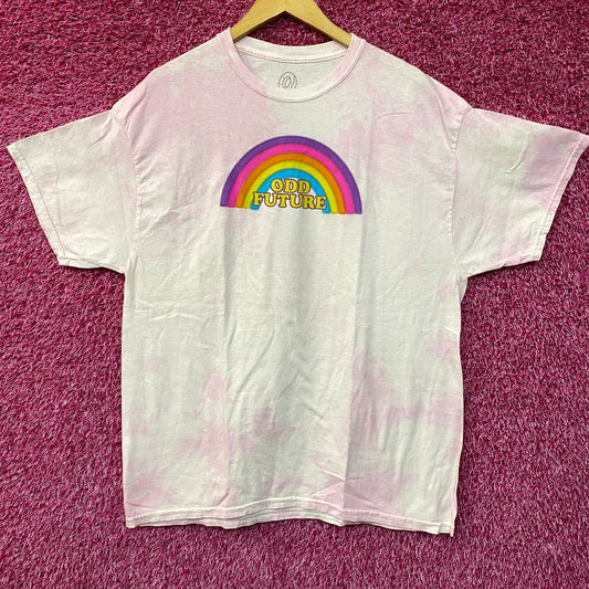 Odd Future Rainbow Pink Tie Dye Womens T Shirt Medium