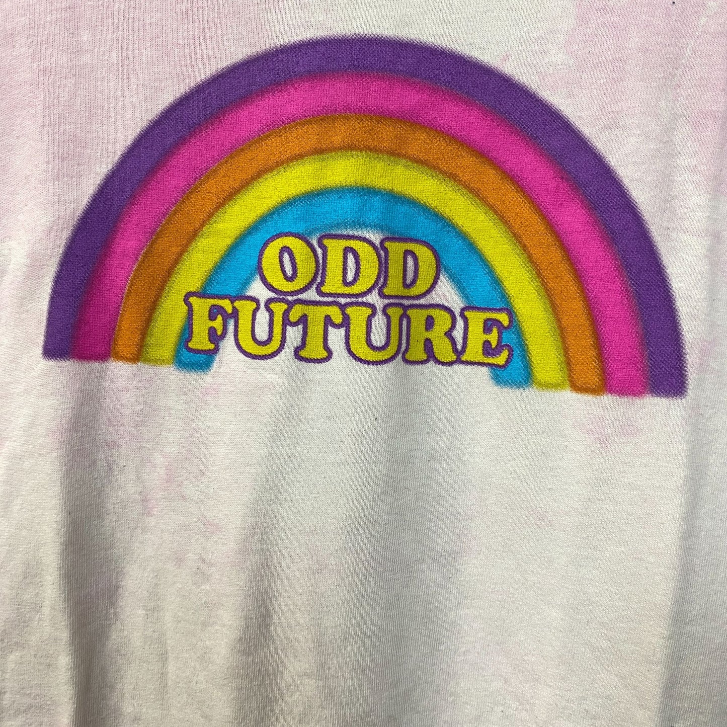 Odd Future Rainbow Pink Tie Dye Womens T Shirt Medium