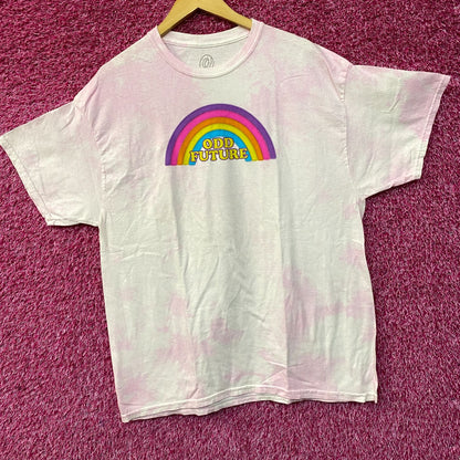 Odd Future Rainbow Pink Tie Dye Womens T Shirt Medium