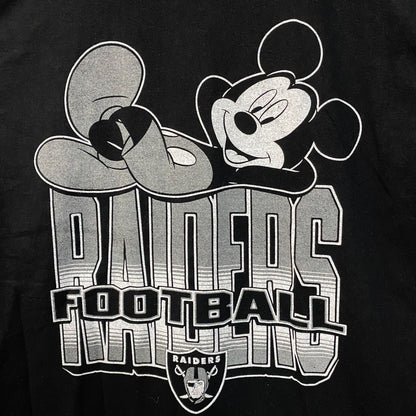 Disney x Junk Food NFL Football Raiders Mickey Mouse T-Shirt Small