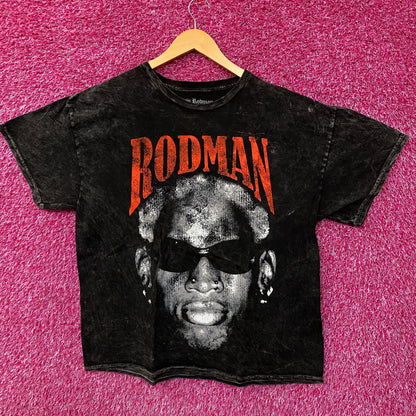 Dennis Rodman Big Face Graphic Mineral Wash Tshirt size Medium