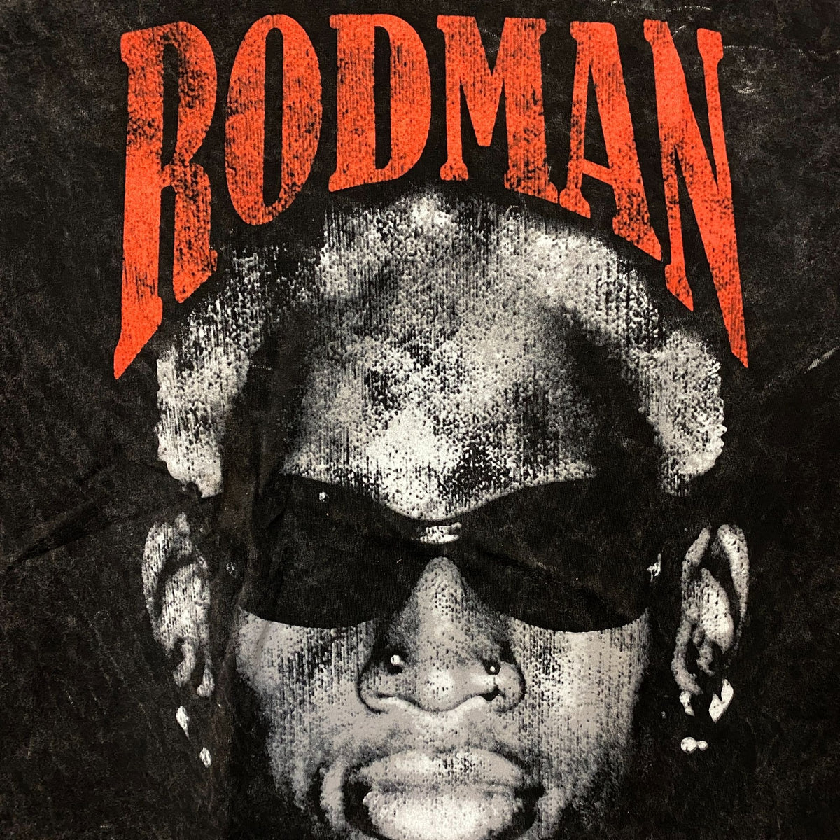 Dennis Rodman Big Face Graphic Mineral Wash Tshirt size Medium