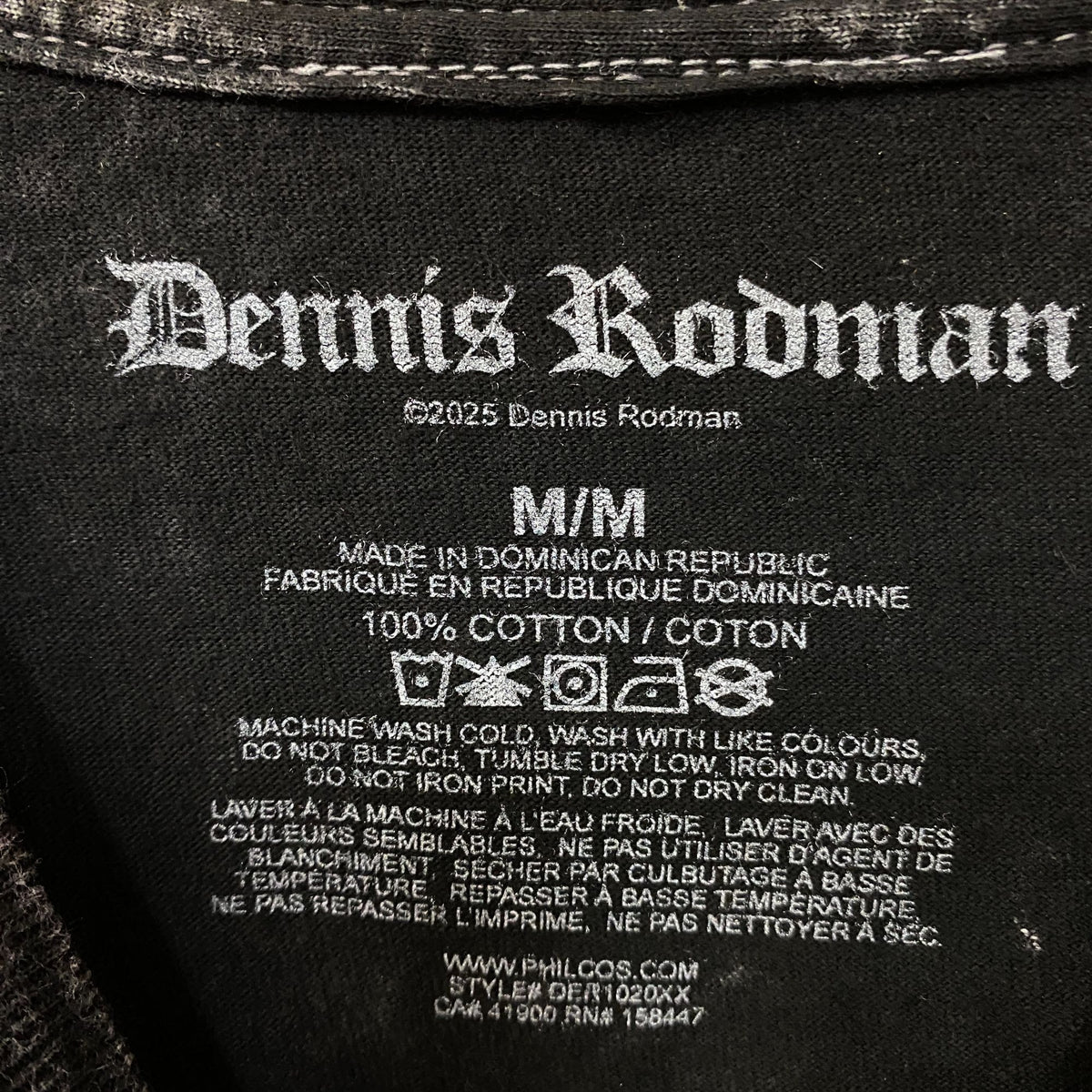 Dennis Rodman Big Face Graphic Mineral Wash Tshirt size Medium