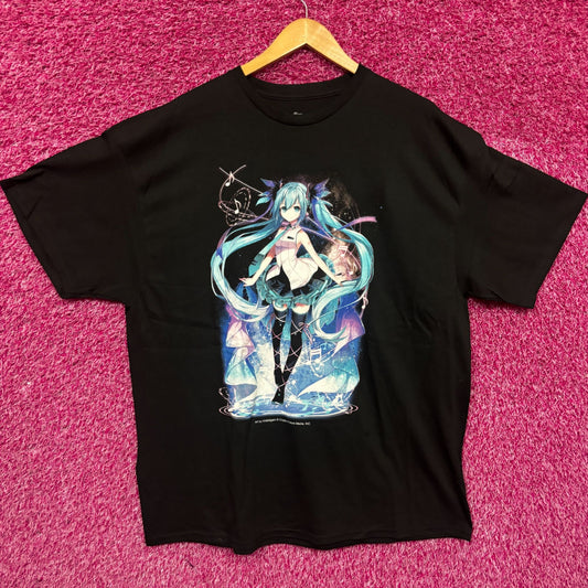 Hatsune Miku Power Up Acid Wash Tshirt size 2xl