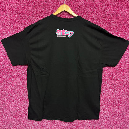 Hatsune Miku Power Up Acid Wash Tshirt size 2xl