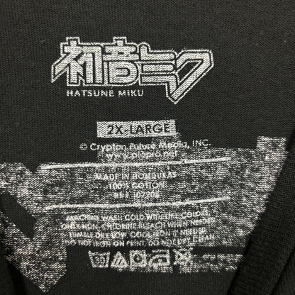 Hatsune Miku Power Up Acid Wash Tshirt size 2xl