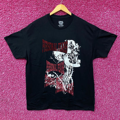 Personal Fears Fighter With Rhinestone Black T-Shirt XL