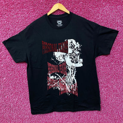 Personal Fears Fighter With Rhinestone Black T-Shirt XL
