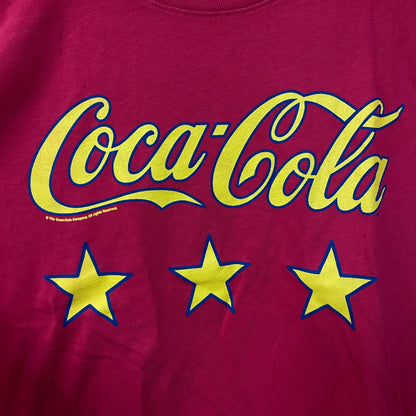Coca-Cola Retro Style Trademark Logo Star Graphic T-Shirt Small