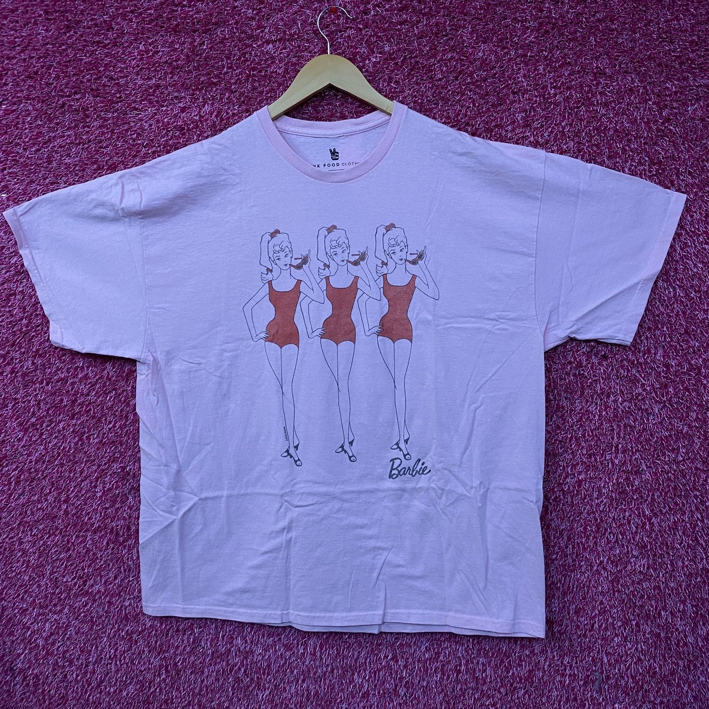 Junk Food Clothing Barbie Doll Retro Graphic Oversized T-Shirt S/M