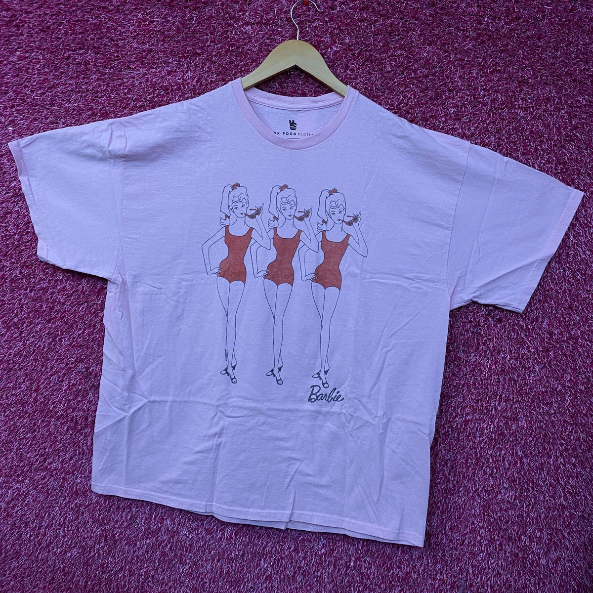 Junk Food Clothing Barbie Doll Retro Graphic Oversized T-Shirt S/M