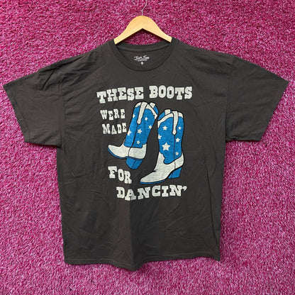 Junk Food These Boots Were Made For Dancin' Easy Graphic Women's Tee XL